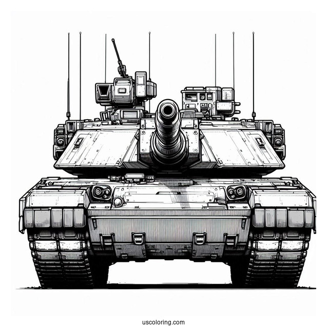 Front View Of Merkava 4 Tank