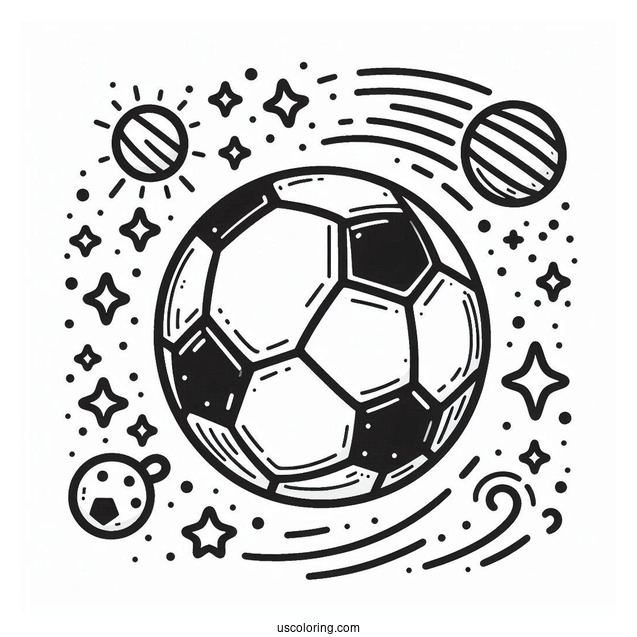 Simple To Color Soccer Ball