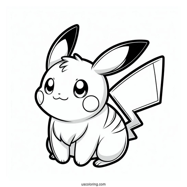 Shiny Mega Raichu Coloring Page Outline