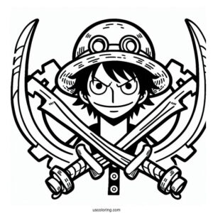 Easy Outline Of Shanks One Piece Coloring Page