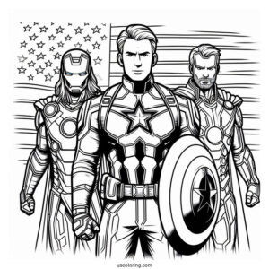 Captain America With Thor And Iron Man