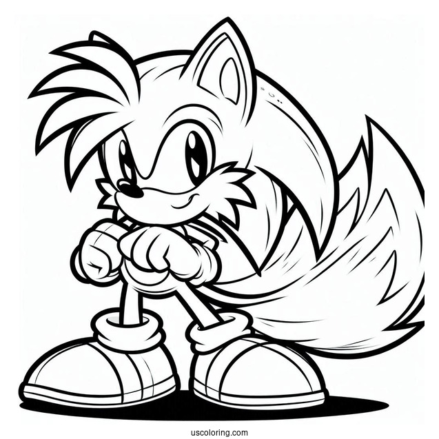 Miles _Tails_ Prower Coloring Sheet