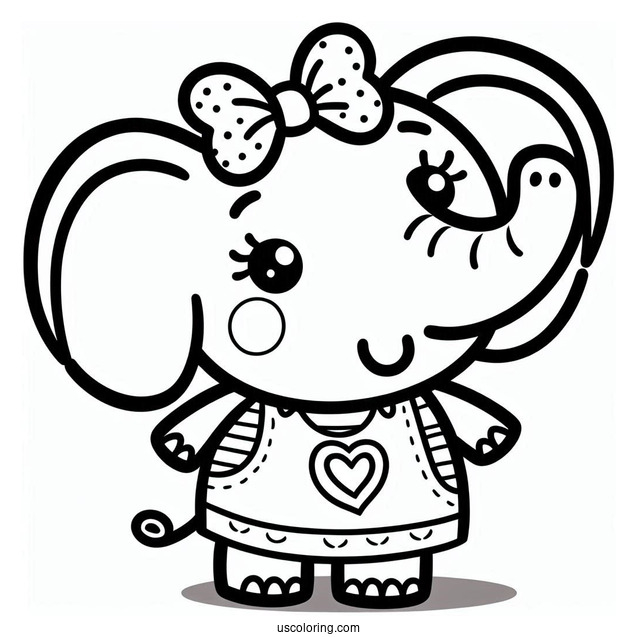 Emily The Elephant From Peppa Pig Coloring