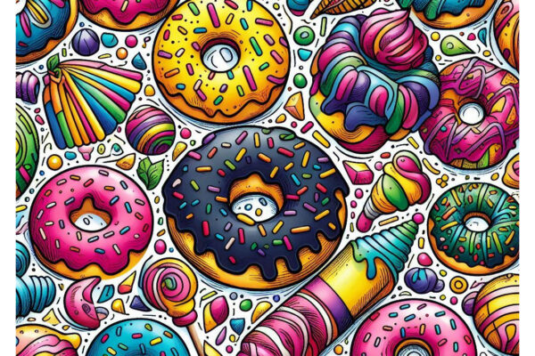 donut coloring pages feature image