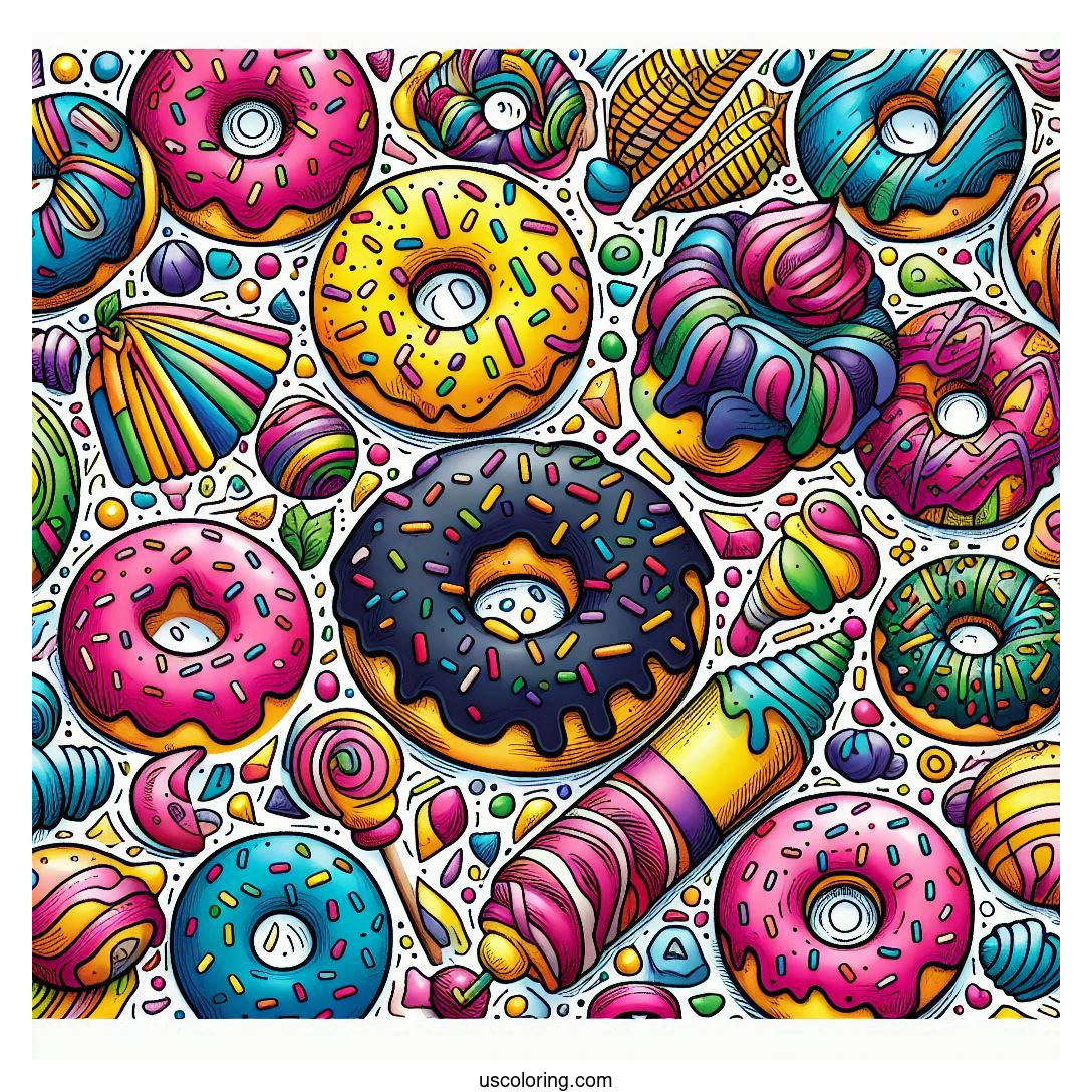 donut coloring pages feature image