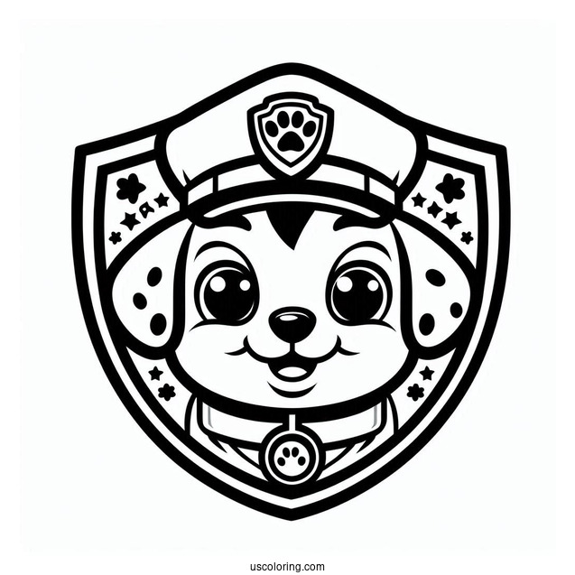 Paw Patrol Logo Coloring Sheet