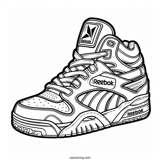 Easy Outline Of Reebok The Pump To Color