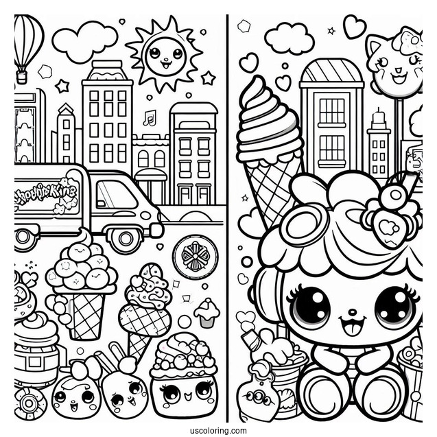 Coloring Page Of Shopkins Posters