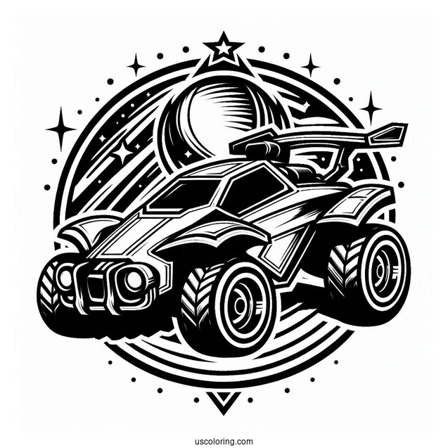 Rocket League Coloring Page Grand Champ Logo