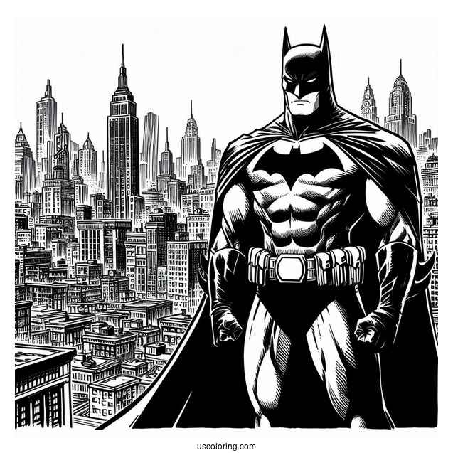 Dark Knight Batman Standing In Gotham