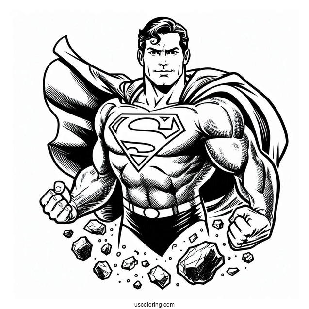Superman And Kryptonite Coloring Page