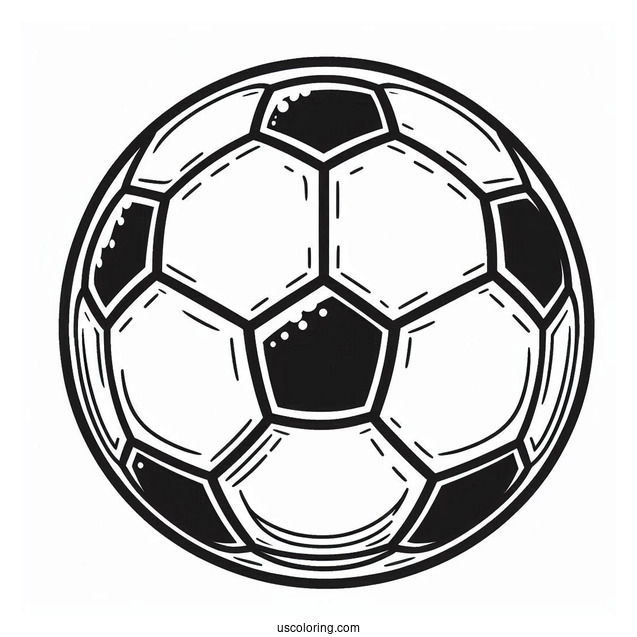 Simple To Color Soccer Ball