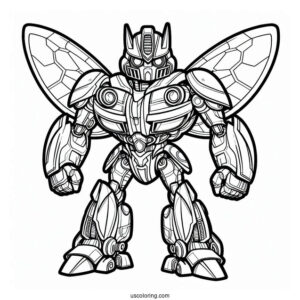 Detailed Bumblebee Coloring Page And Optimus Prime