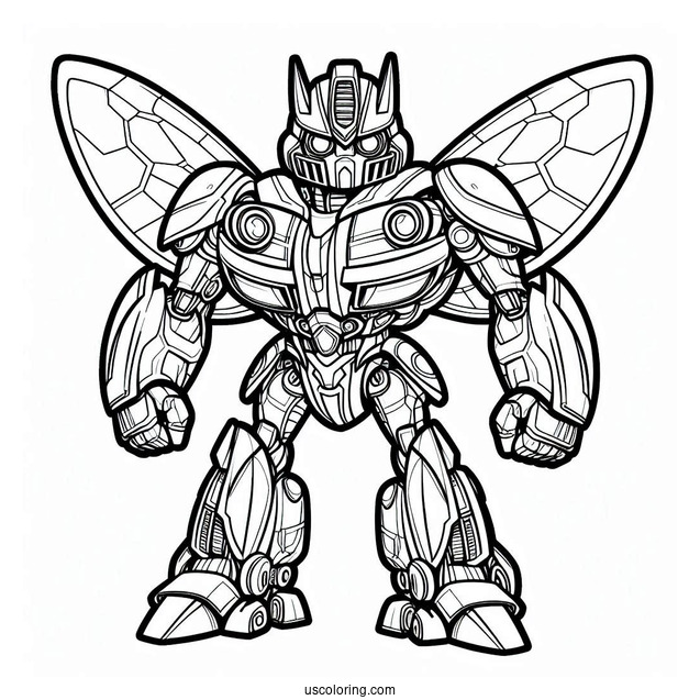 Detailed Bumblebee Coloring Page And Optimus Prime