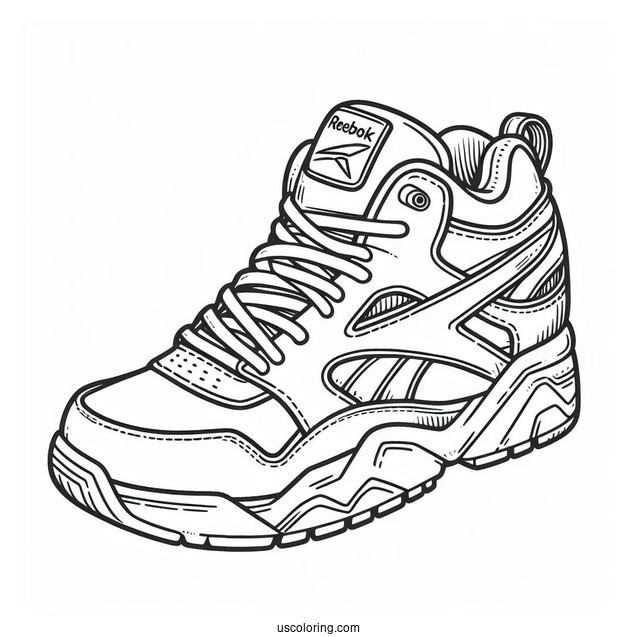 Easy Outline Of Reebok The Pump To Color