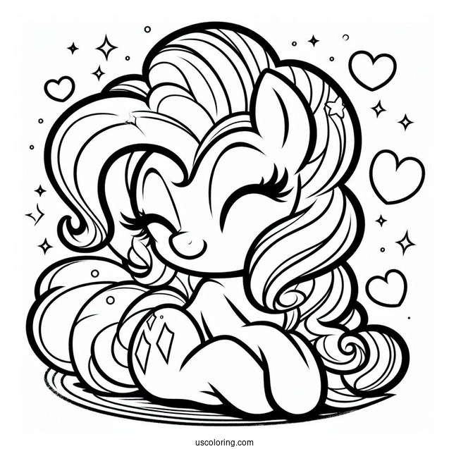 Pinkie Pie Coloring Page Of Trinity Pie Hugging