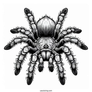 Texas Brown Tarantula Coloring Sheet