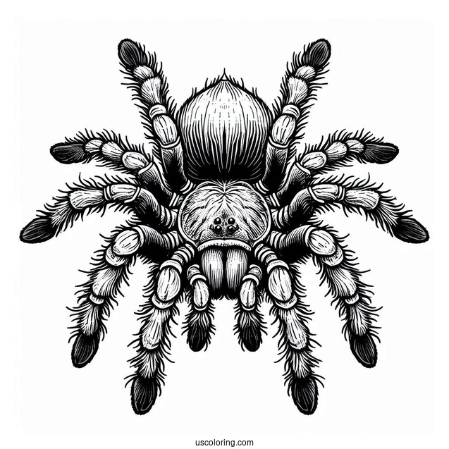 Texas Brown Tarantula Coloring Sheet