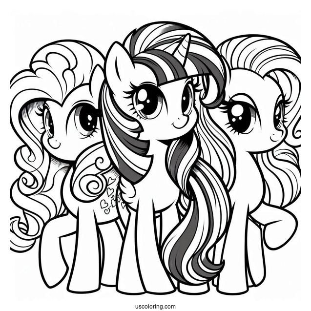 Equestria Girls Pinkie Pie, Twilight Sparkle, and Rainbow Dash