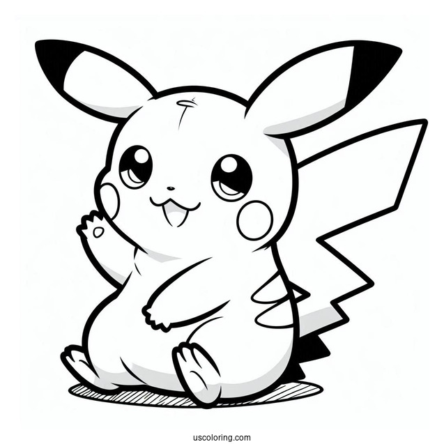 Playful Pikachu Coloring In