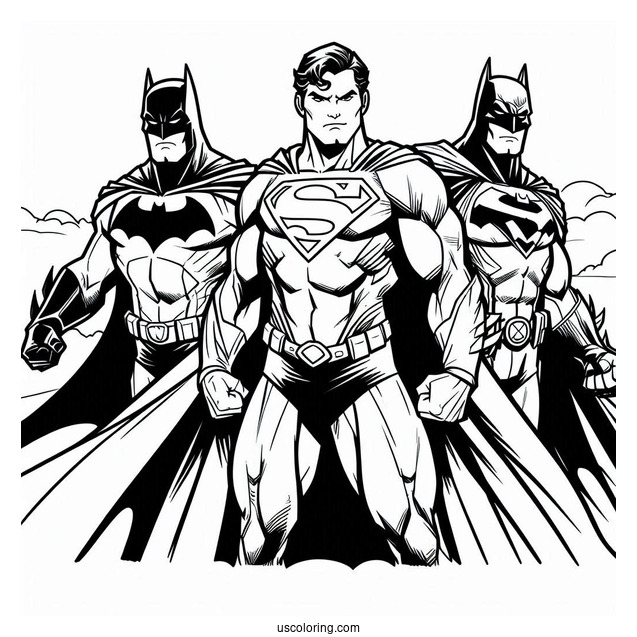 Batman Vs Superman Coloring Page