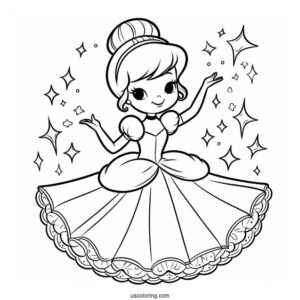 Cinderella Happily Ever After Coloring Sheet