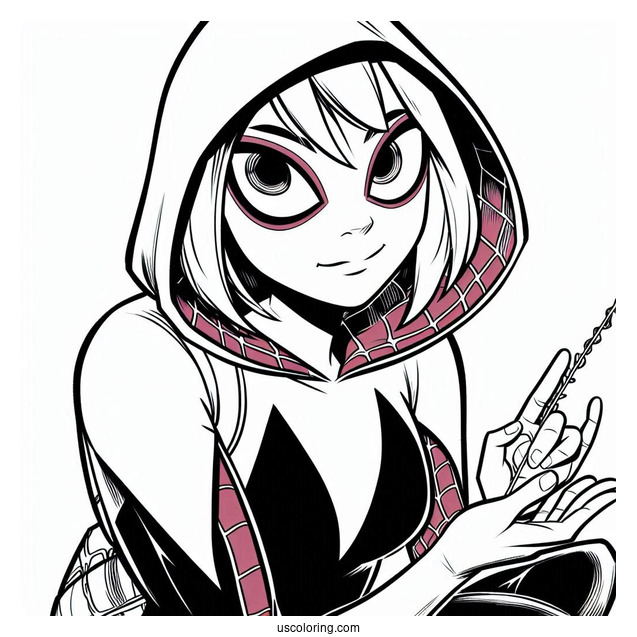 Spider-Gwen Coloring Page With Miles Morales
