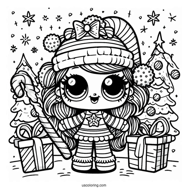 LOL Surprise Doll During Christmas With Candy Canes