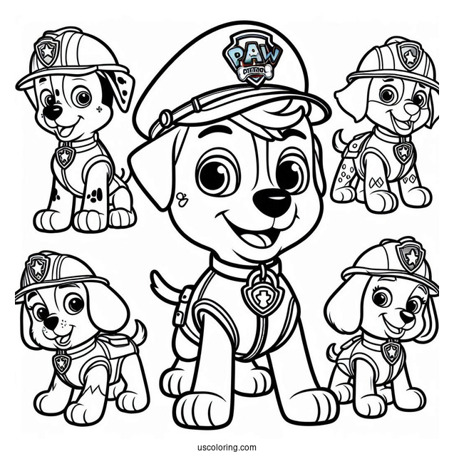 Paw Patrol Friends Coloring Sheet