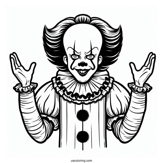 Easy Outline of Pennywise from IT