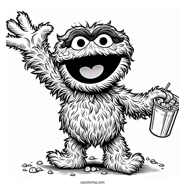 Oscar The Grouch Waving