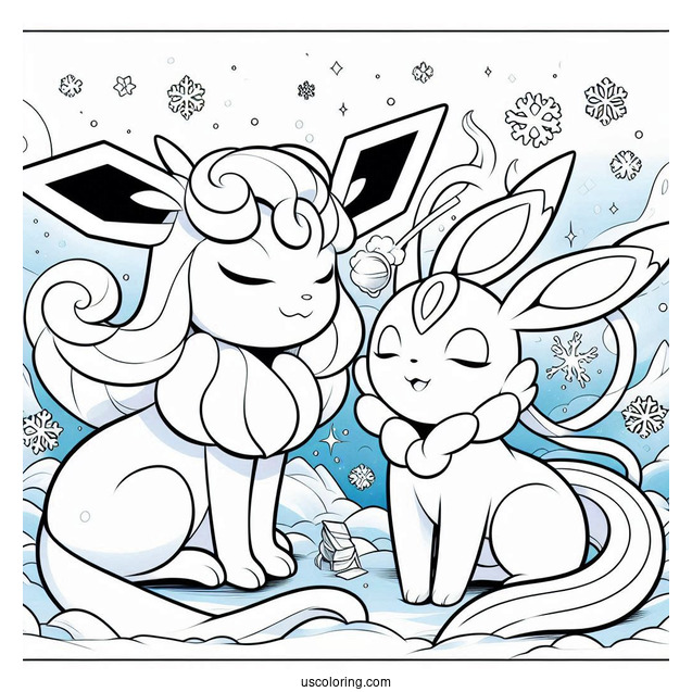 Glaceon And Sylveon Charming Chill Pokemon Card
