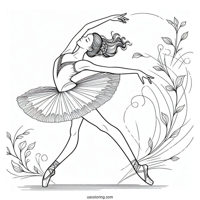 Ballerina Practising Dance Moves