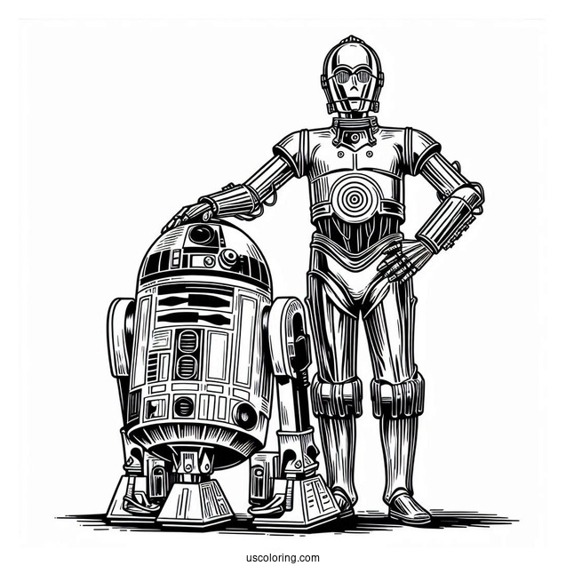 C-3PO And R2-D2 Standing Together
