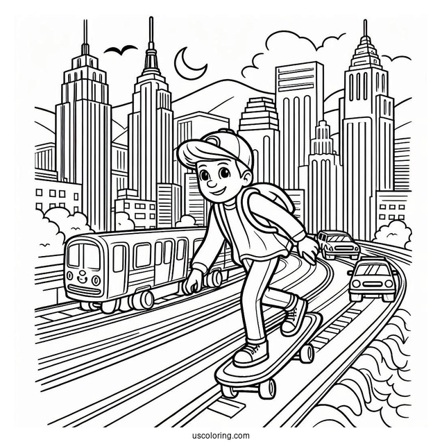Subway Surfers Coloring Page Tricky In The City