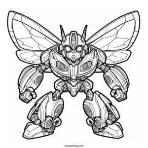 Detailed Bumblebee Coloring Page And Optimus Prime