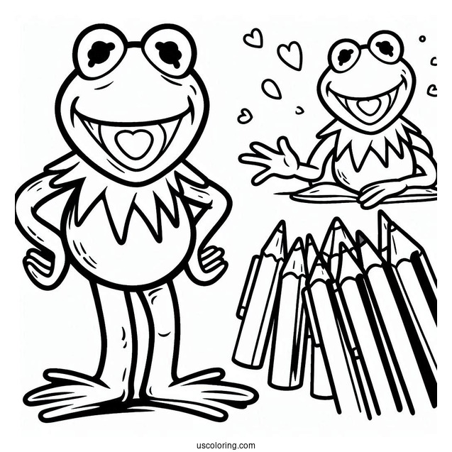 Easy Outline Of Kermit The Frog Coloring In