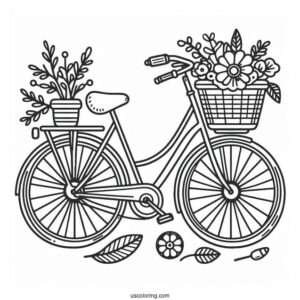 Children's Bicycle Coloring Page
