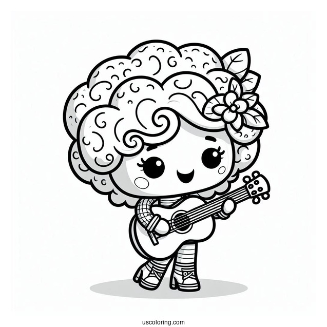 Bethany Broccoli Shopkins Playing Guitar