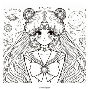 Sailor Star Maker Kou Taiki Coloring Sheet