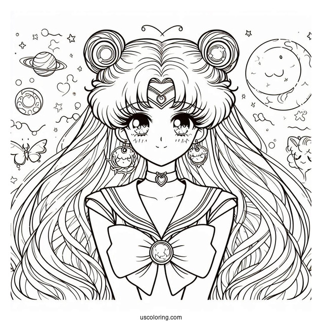 Sailor Star Maker Kou Taiki Coloring Sheet