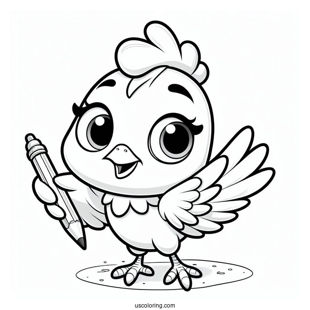 Coloring Page Of Ace Cluck From Chicken Little