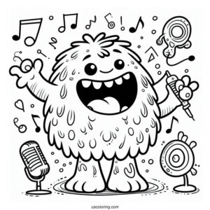 My Singing Monsters Coloring Page Of Outline Of Whail From My Singing Monsters For Kids