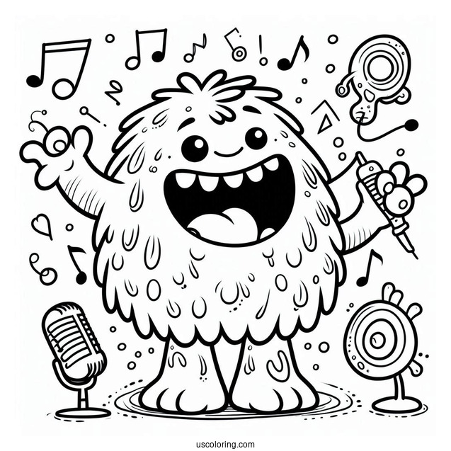 My Singing Monsters Coloring Page Of Outline Of Whail From My Singing Monsters For Kids