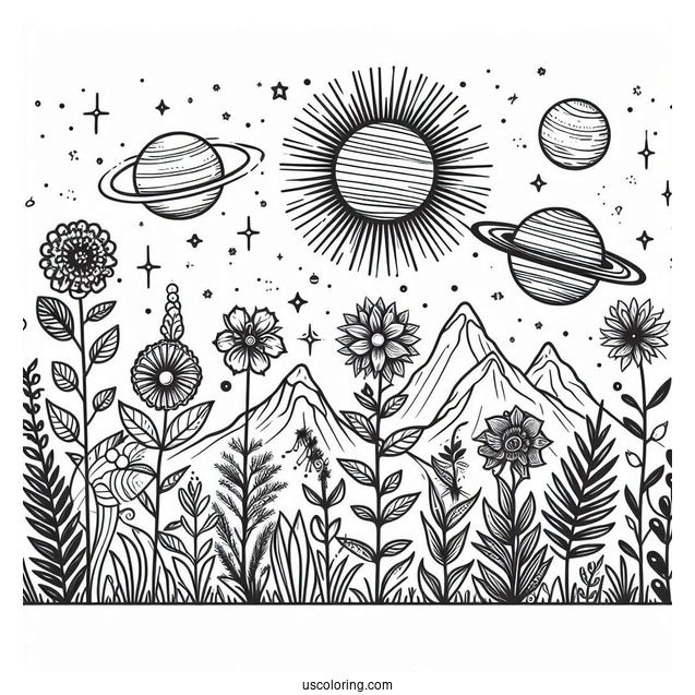Plants In The Solar System To Scale