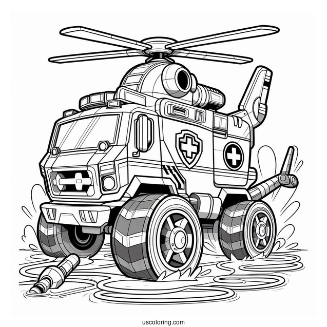 Rescue Bots Coloring Page Of Dani Burns