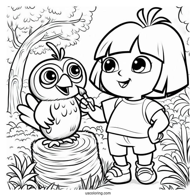 Dora Giving Note To Swiper