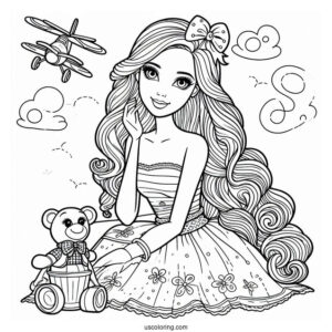 Barbie From Toy Story Coloring Page