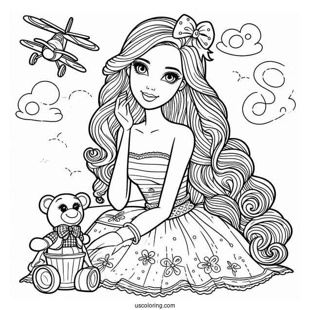Barbie From Toy Story Coloring Page