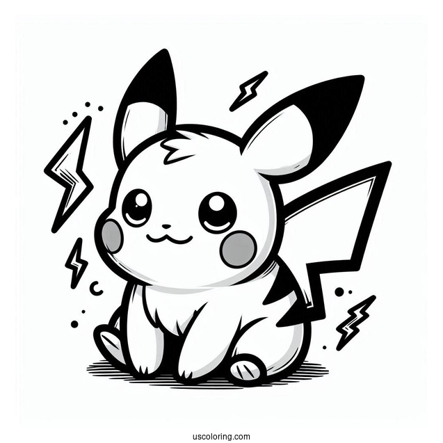 Raichu Coloring Page Head Bolt Pokemon Card